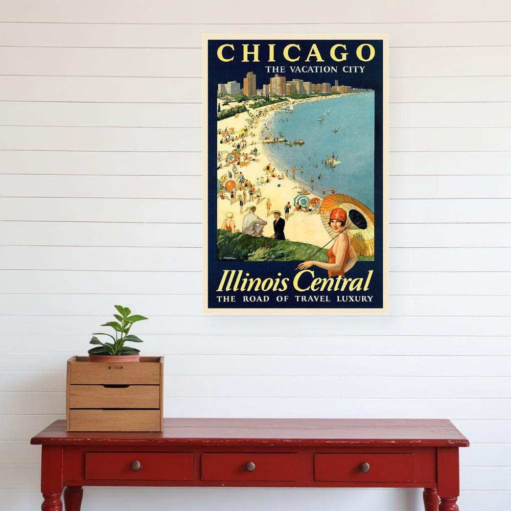 Vintage 1929 Chicago Vacation Travel Unframed Print Wall Art - Homeroots - Flyclothing LLC