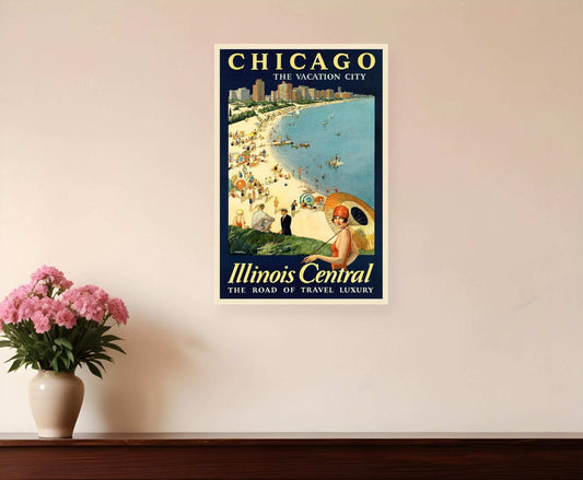 Vintage 1929 Chicago Vacation Travel Unframed Print Wall Art - Homeroots - Flyclothing LLC