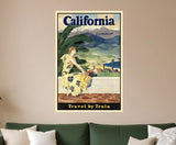 Vintage 1934 California Travel Unframed Print Wall Art - Homeroots