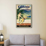 Vintage 1934 California Travel Unframed Print Wall Art - Homeroots - Flyclothing LLC