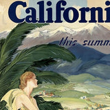 Vintage 1934 California Travel Unframed Print Wall Art - Homeroots