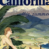 Vintage 1934 California Travel Unframed Print Wall Art - Homeroots