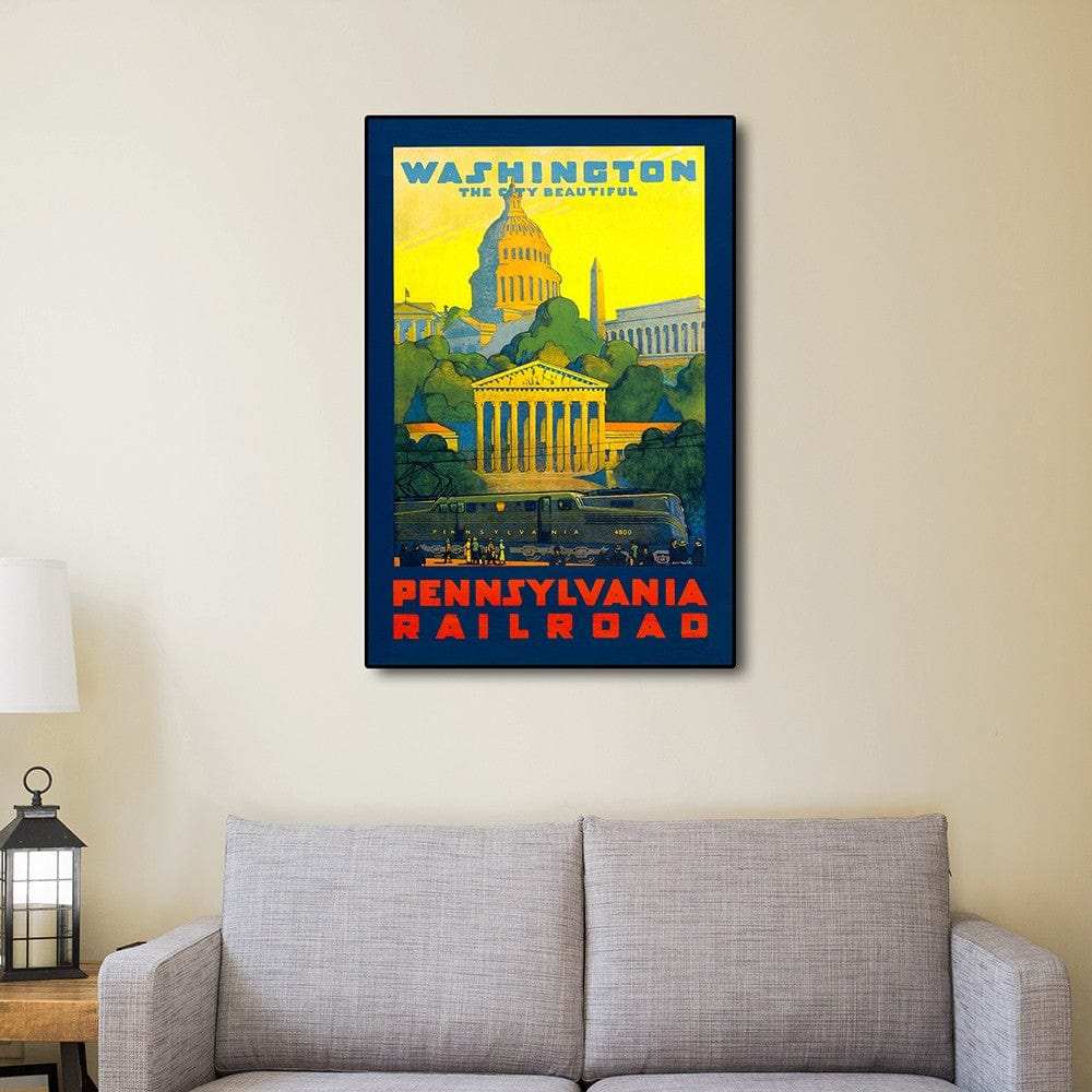 Washington Dc Vintage Travel Unframed Print Wall Art - Homeroots - Flyclothing LLC