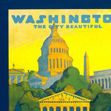 Washington Dc Vintage Travel Unframed Print Wall Art - Homeroots