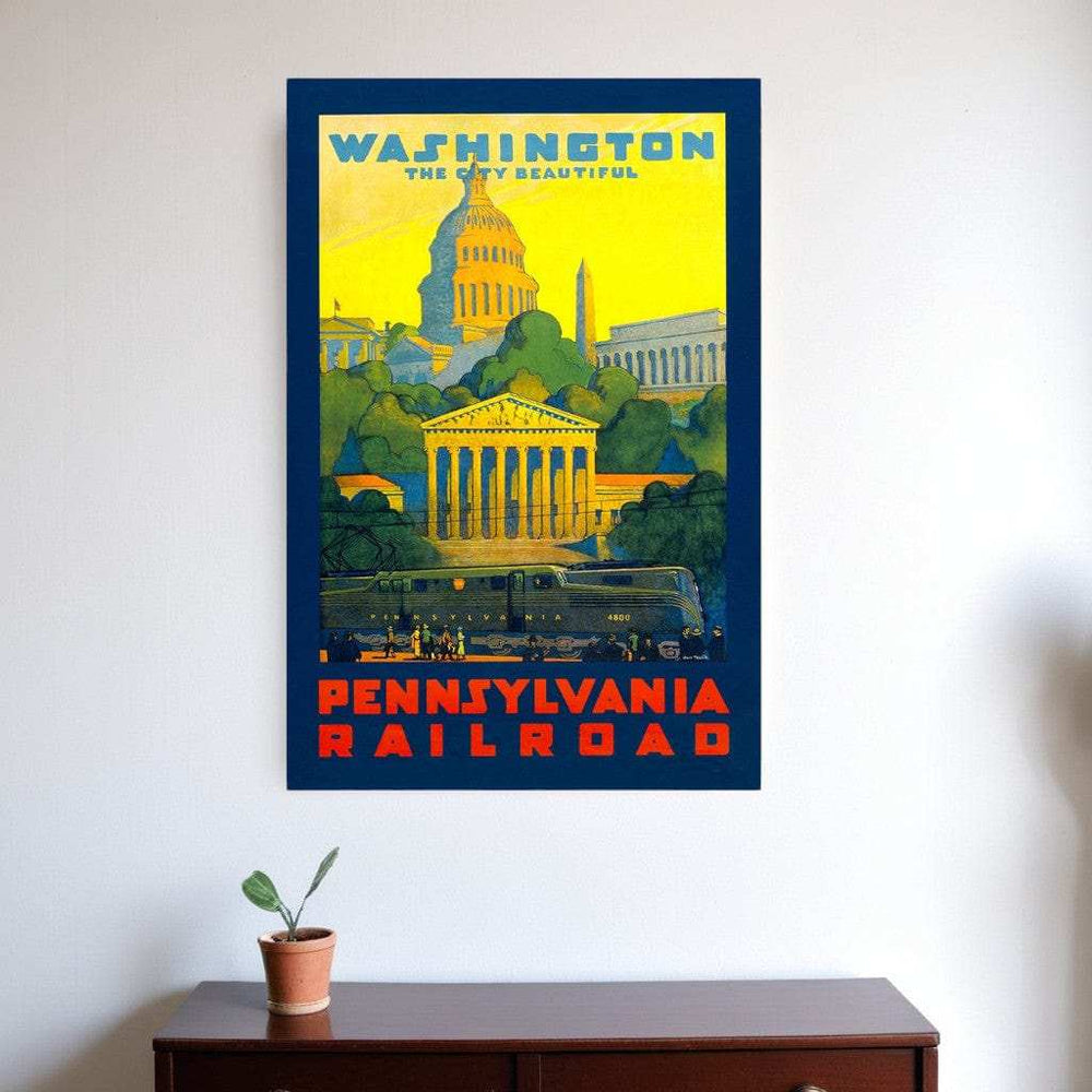 Washington Dc Vintage Travel Unframed Print Wall Art - Homeroots - Flyclothing LLC
