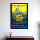 Washington Dc Vintage Travel Unframed Print Wall Art - Homeroots