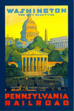 Washington Dc Vintage Travel Unframed Print Wall Art - Homeroots