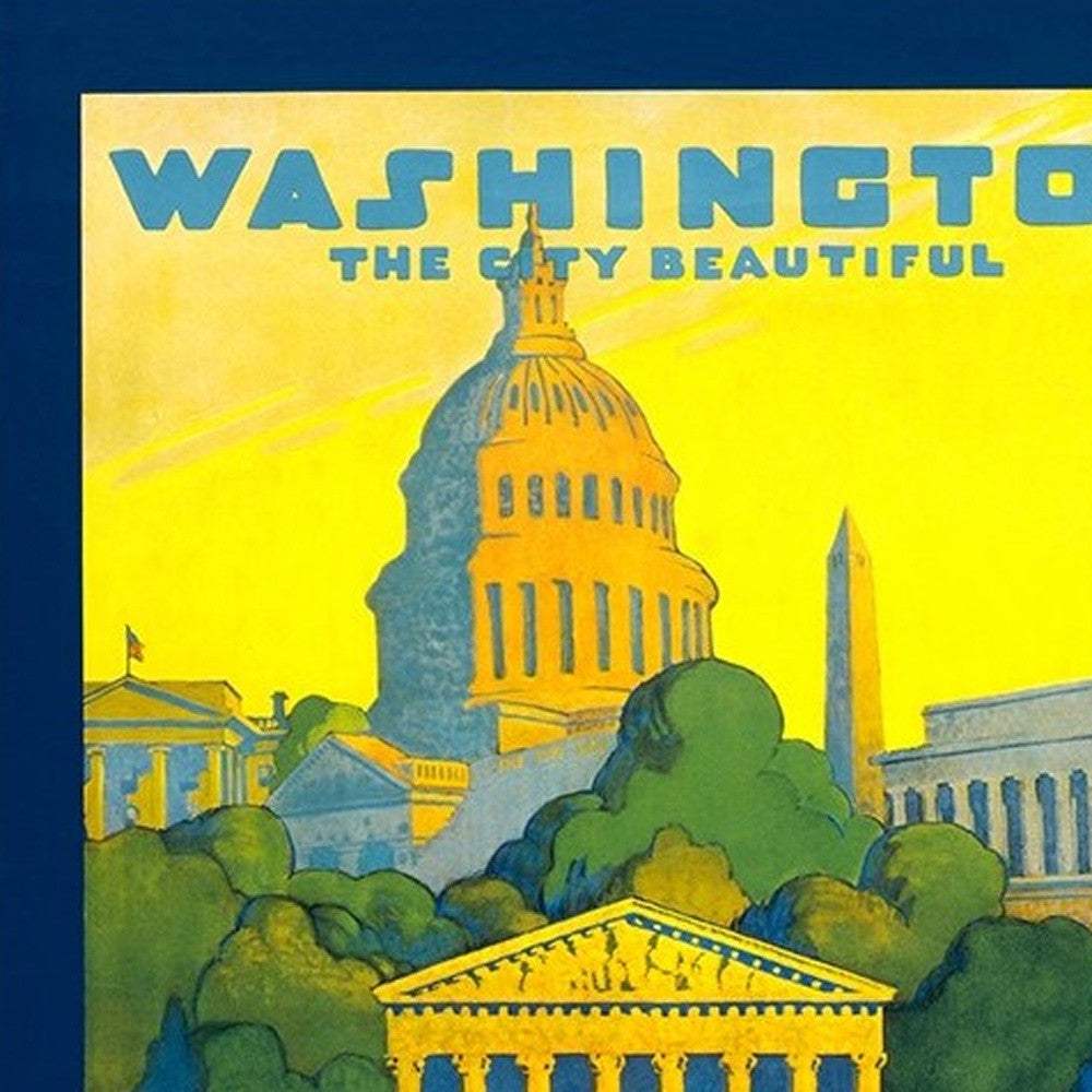 Washington DC Vintage Travel Unframed Print Wall Art - Homeroots - Flyclothing LLC