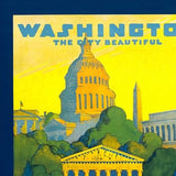 Washington DC Vintage Travel Unframed Print Wall Art - Homeroots