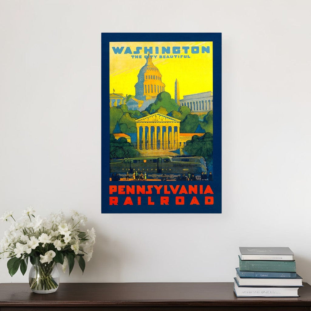 Washington DC Vintage Travel Unframed Print Wall Art - Homeroots