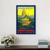 Washington DC Vintage Travel Unframed Print Wall Art - Homeroots