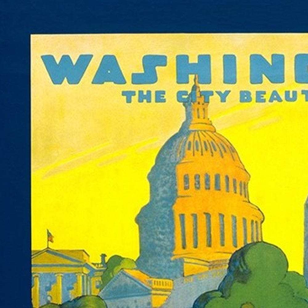 Washington Dc Vintage Travel Unframed Print Wall Art - Homeroots - Flyclothing LLC
