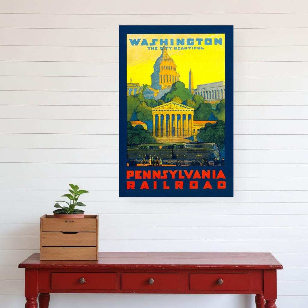 Washington Dc Vintage Travel Unframed Print Wall Art - Homeroots - Flyclothing LLC