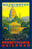 Washington Dc Vintage Travel Unframed Print Wall Art - Homeroots