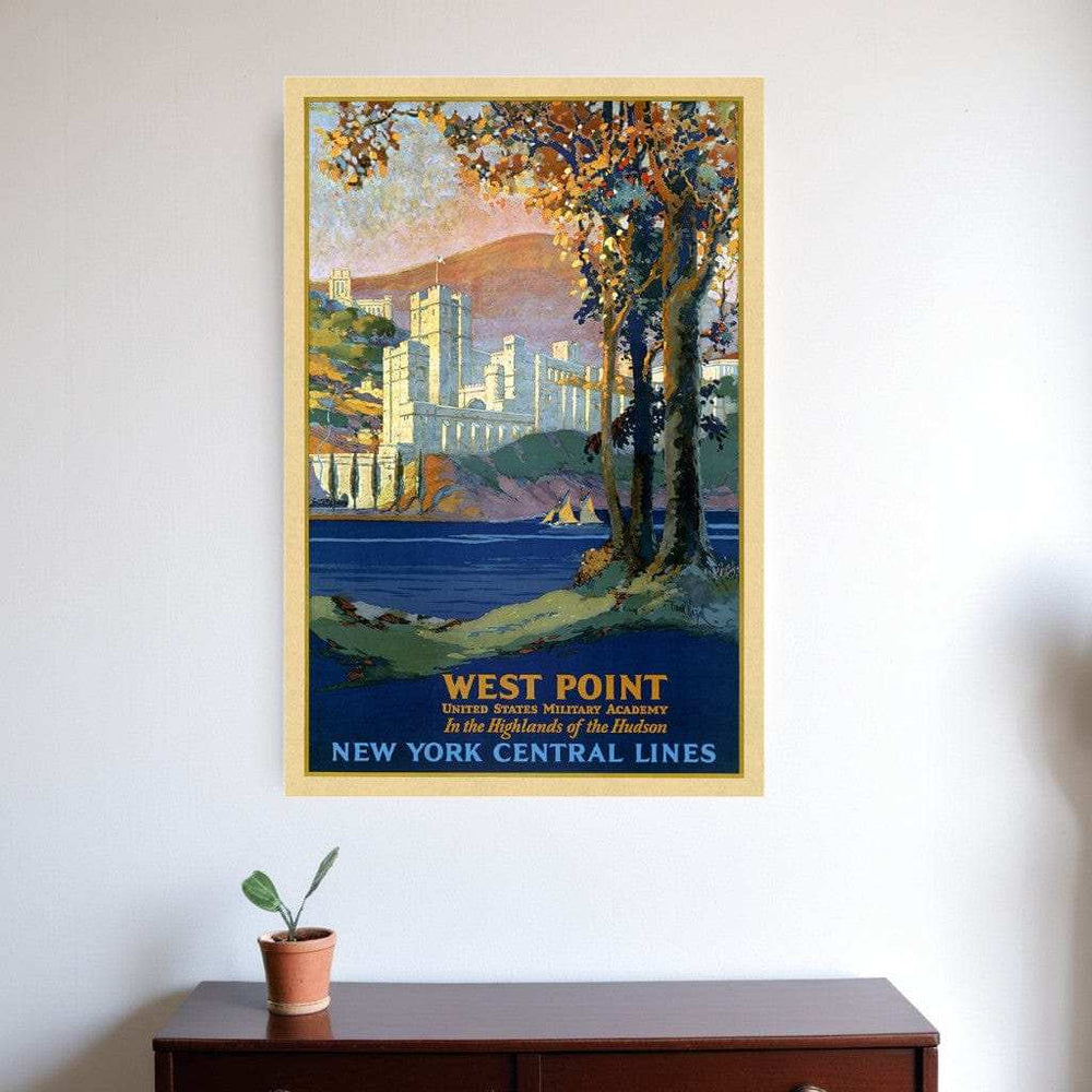 West Point New York Vintage Travel Unframed Print Wall Art - Homeroots - Flyclothing LLC