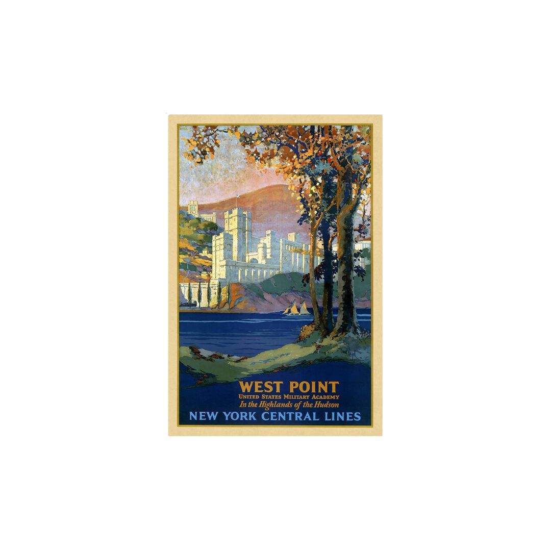 West Point New York Vintage Travel Unframed Print Wall Art - Homeroots - Flyclothing LLC
