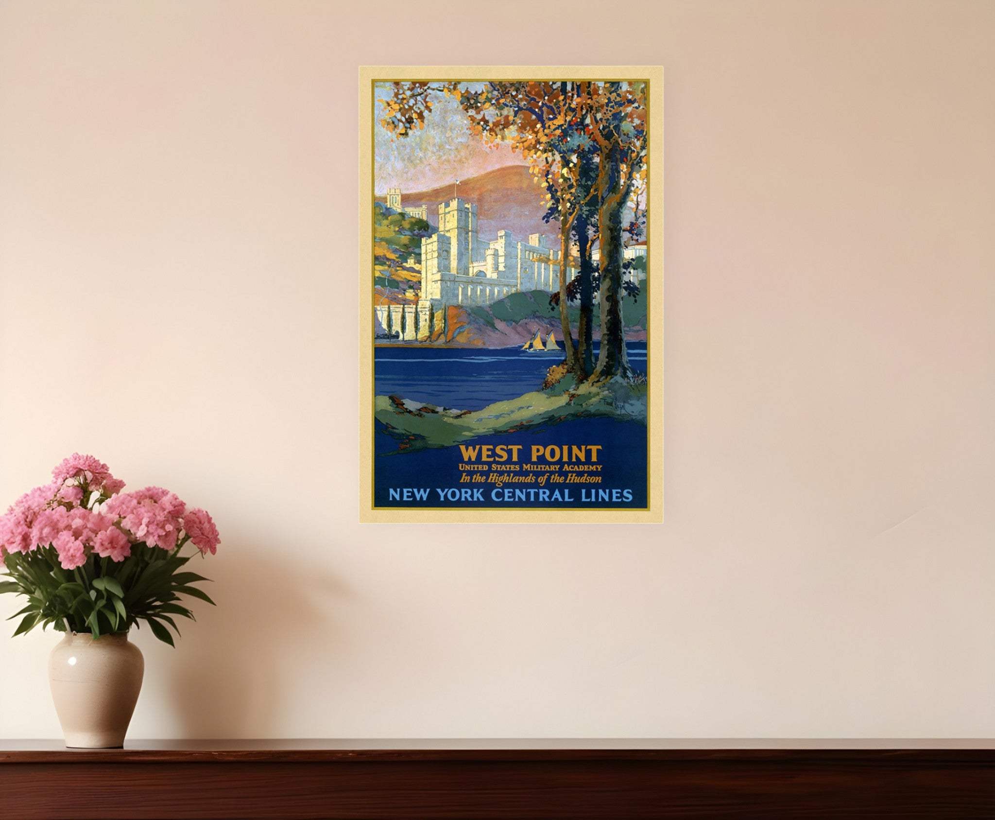 West Point New York Vintage Travel Unframed Print Wall Art - Homeroots - Flyclothing LLC