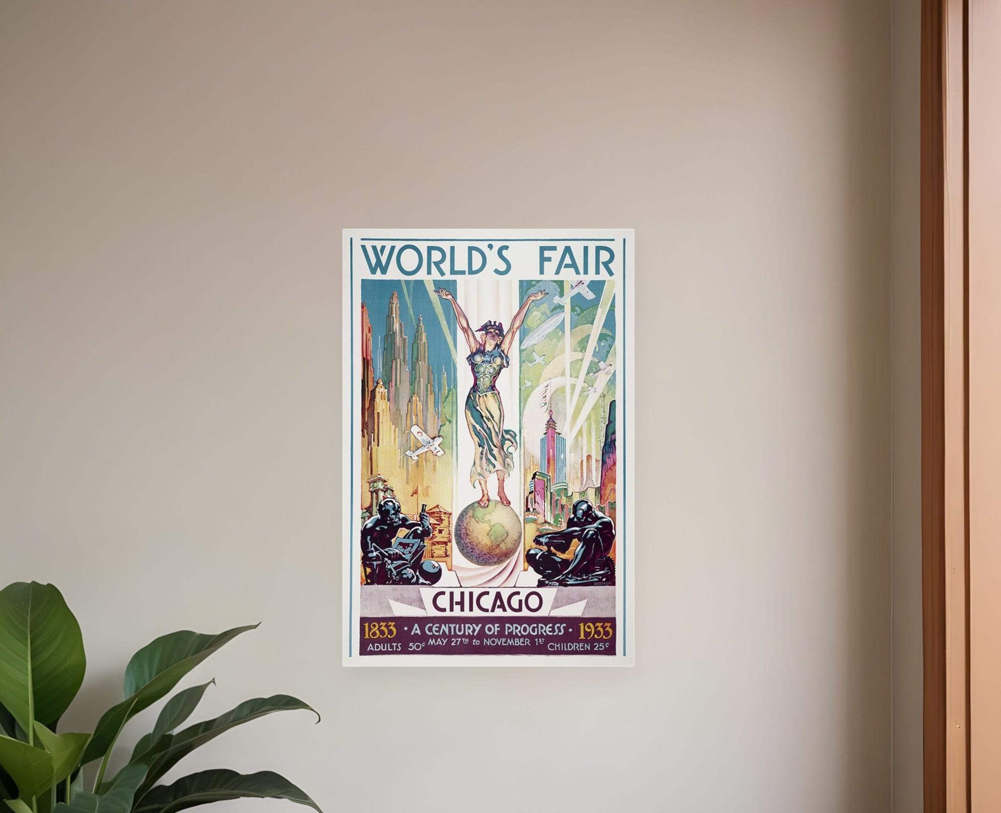 New York 1939 World's Fair Vintage Travel Unframed Print Wall Art - Homeroots - Flyclothing LLC