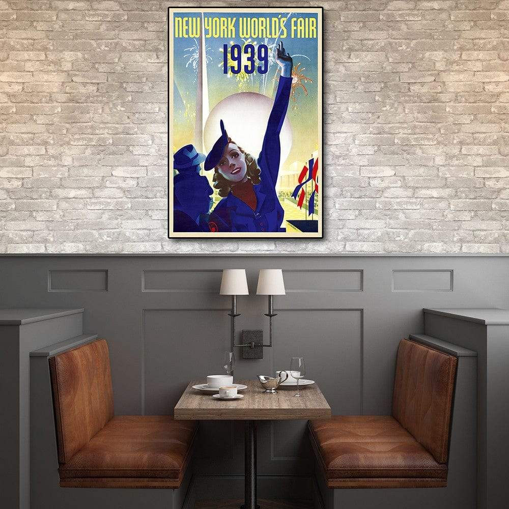 New York 1939 World's Fair Vintage Travel Unframed Print Wall Art - Homeroots - Flyclothing LLC