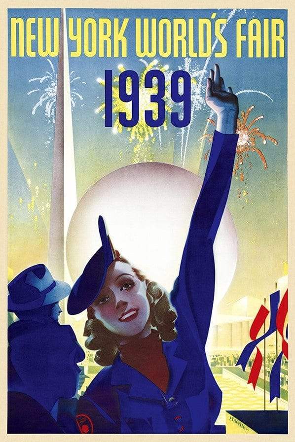 New York 1939 World's Fair Vintage Travel Unframed Print Wall Art - Homeroots - Flyclothing LLC