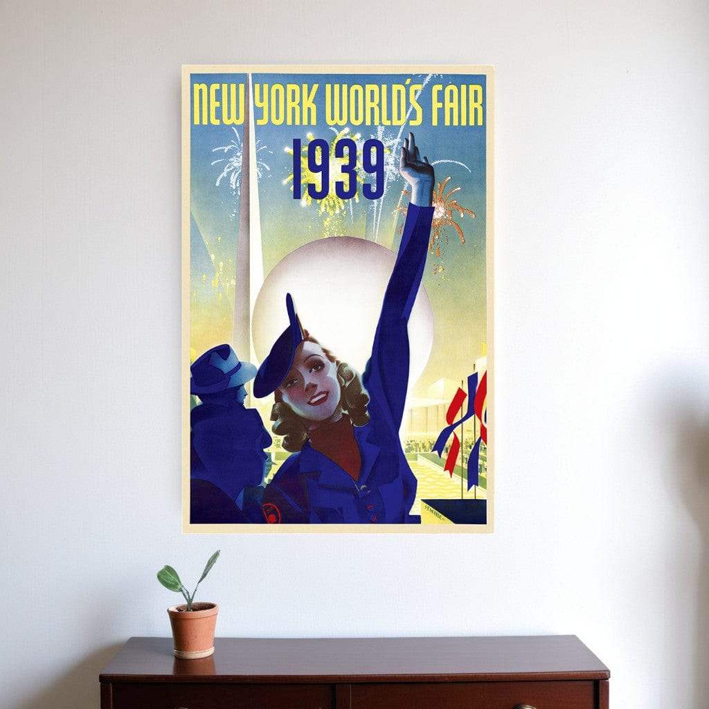 New York 1939 World's Fair Vintage Travel Unframed Print Wall Art - Homeroots - Flyclothing LLC