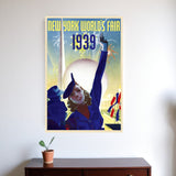New York 1939 World's Fair Vintage Travel Unframed Print Wall Art - Homeroots
