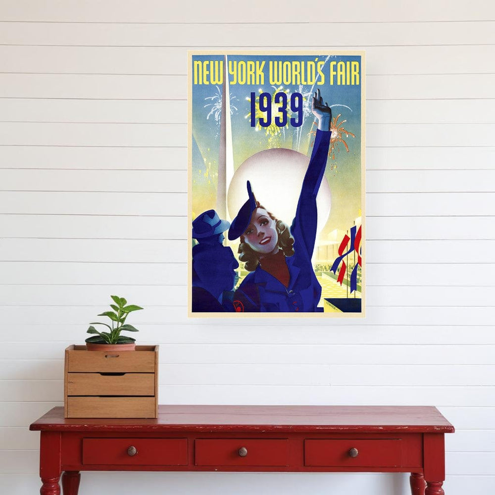 New York 1939 World's Fair Vintage Travel Unframed Print Wall Art - Homeroots