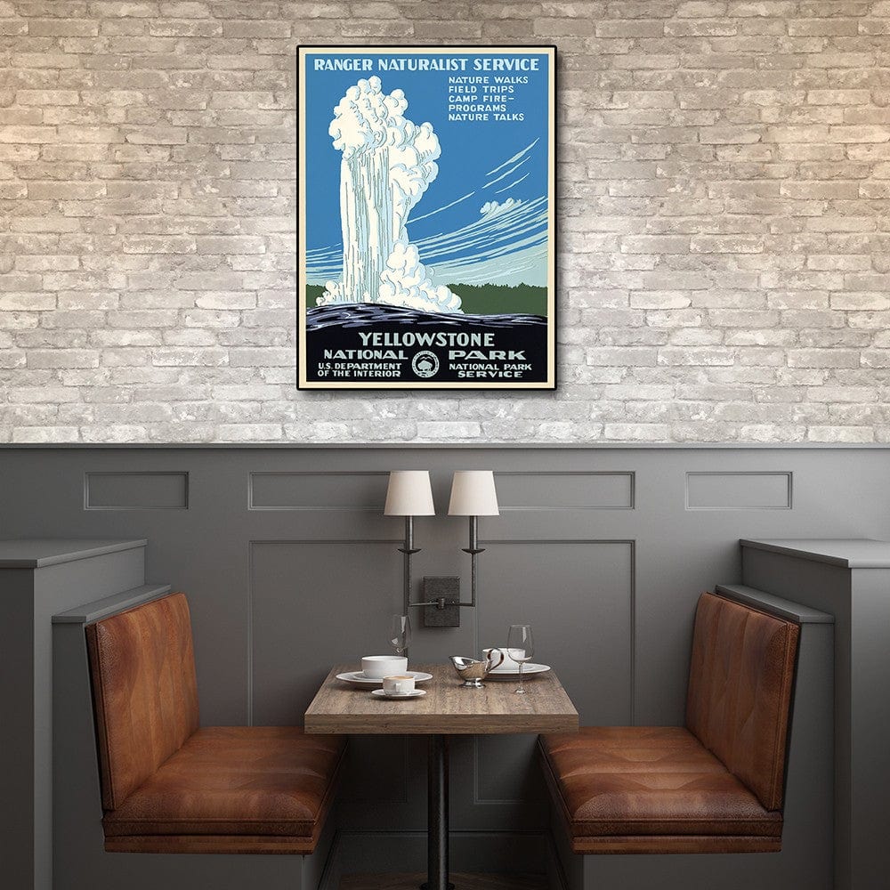 24" x 32" Yellowstone National Park c1938 Vintage Travel Poster Wall Art - Homeroots - Flyclothing LLC