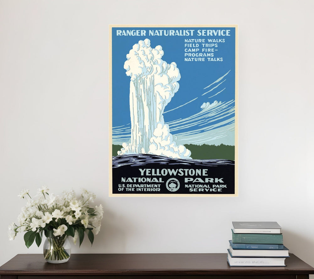 20" x 28" Yellowstone National Park c1938 Vintage Travel Poster Wall Art - Homeroots - Flyclothing LLC