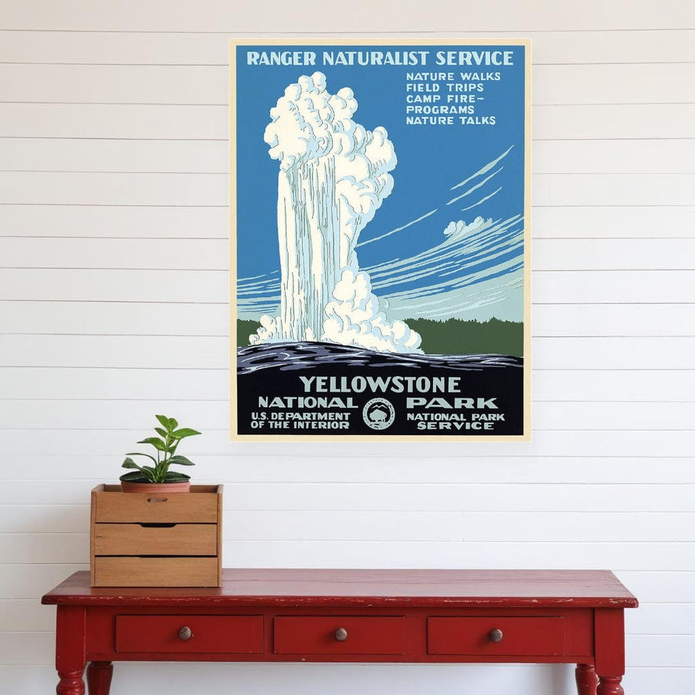 18" x 24" Yellowstone National Park c1938 Vintage Travel Poster Wall Art - Homeroots