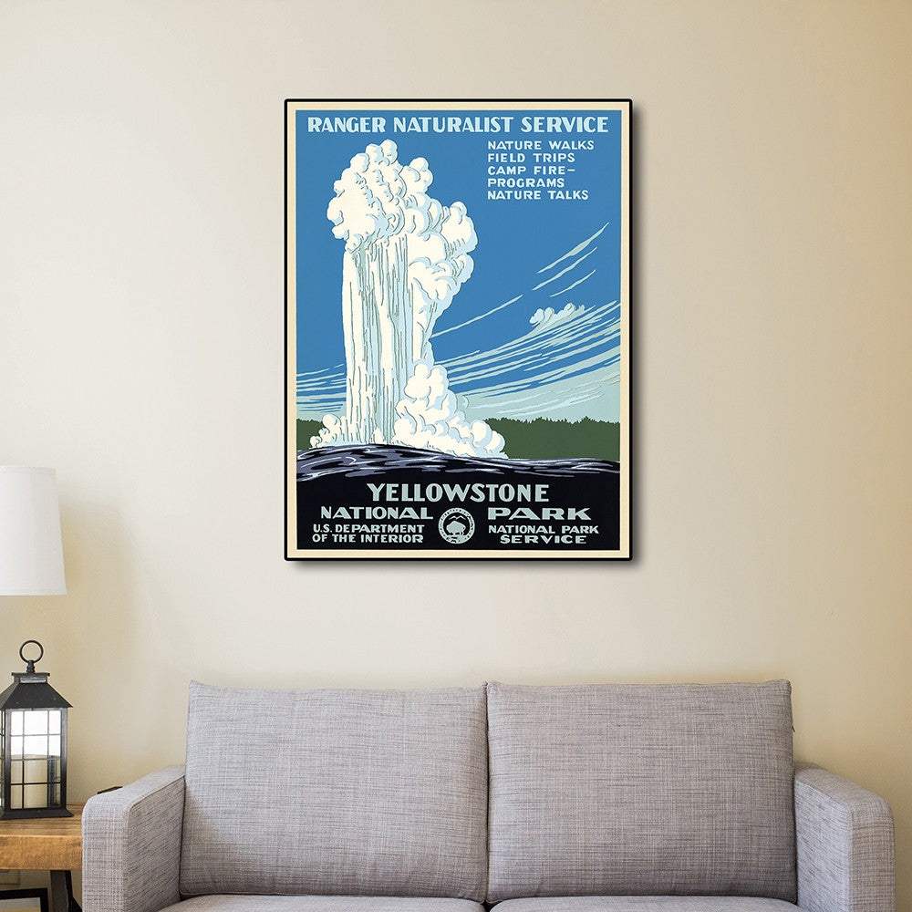 8.5" x 11" Yellowstone National Park c1938 Vintage Travel Poster Wall Art - Homeroots - Flyclothing LLC