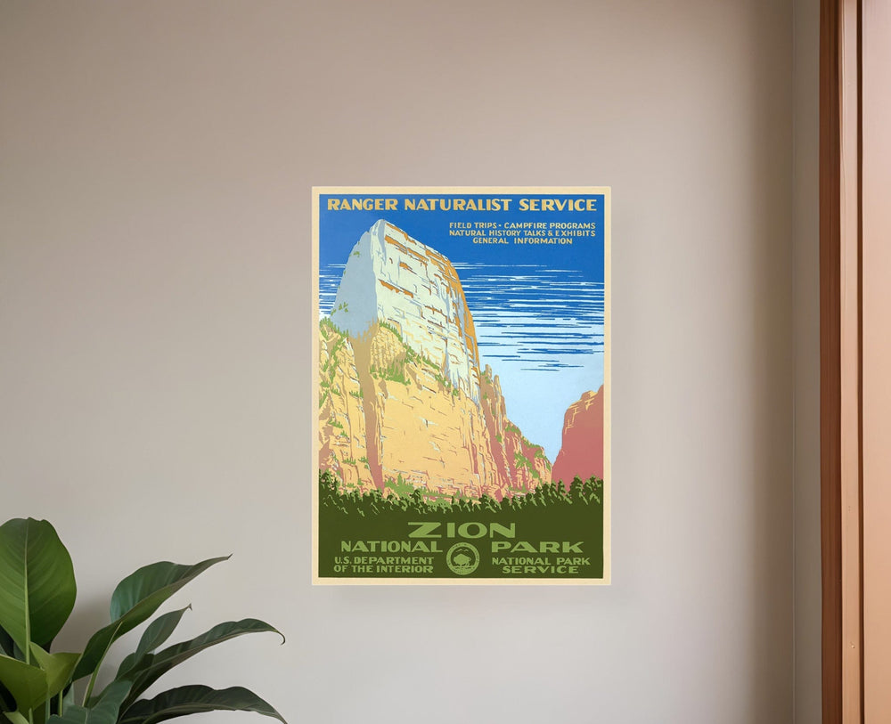 11" x 14" Zion National Park c1938 Vintage Travel Poster Wall Art - Homeroots