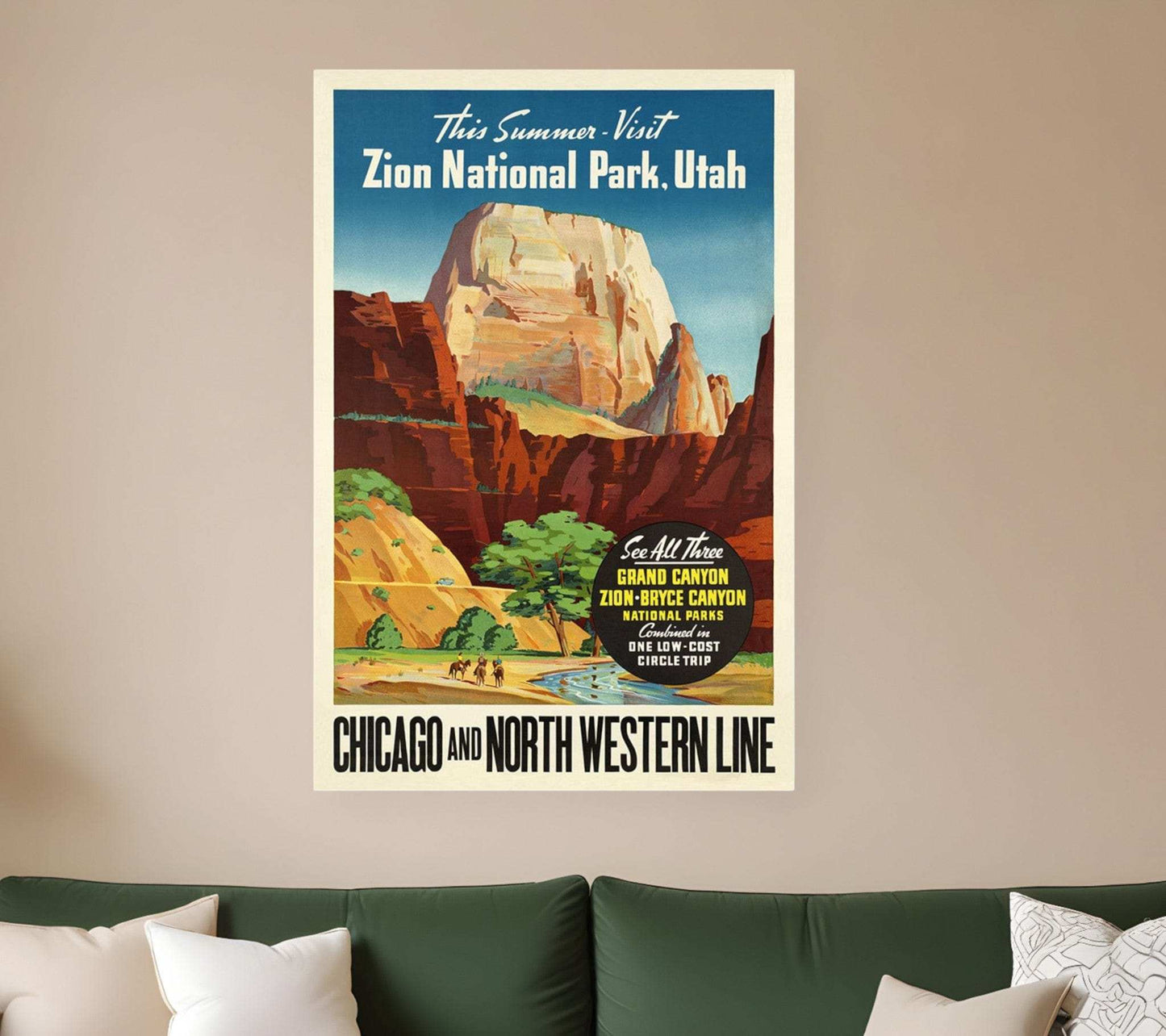 Zion National Utah Unframed Print Wall Art - Homeroots - Flyclothing LLC