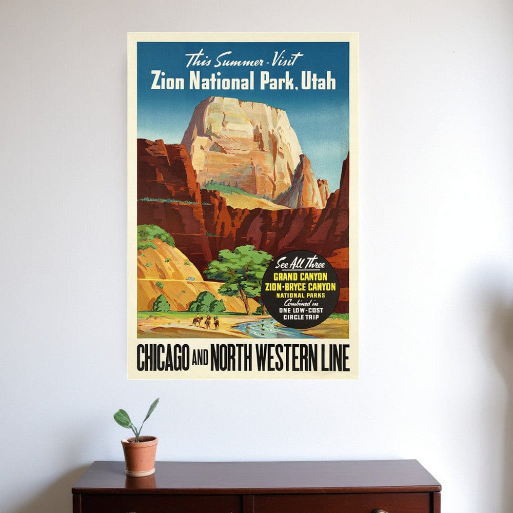 Zion National Utah Unframed Print Wall Art - Homeroots