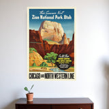 Zion National Utah Unframed Print Wall Art - Homeroots