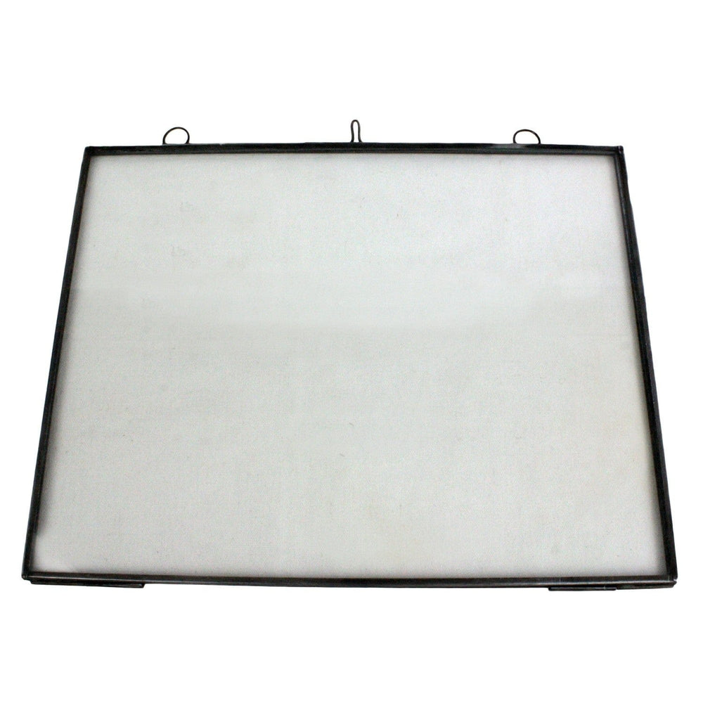 8.5" x 11" Black Metal Hanging Picture Frame - Homeroots