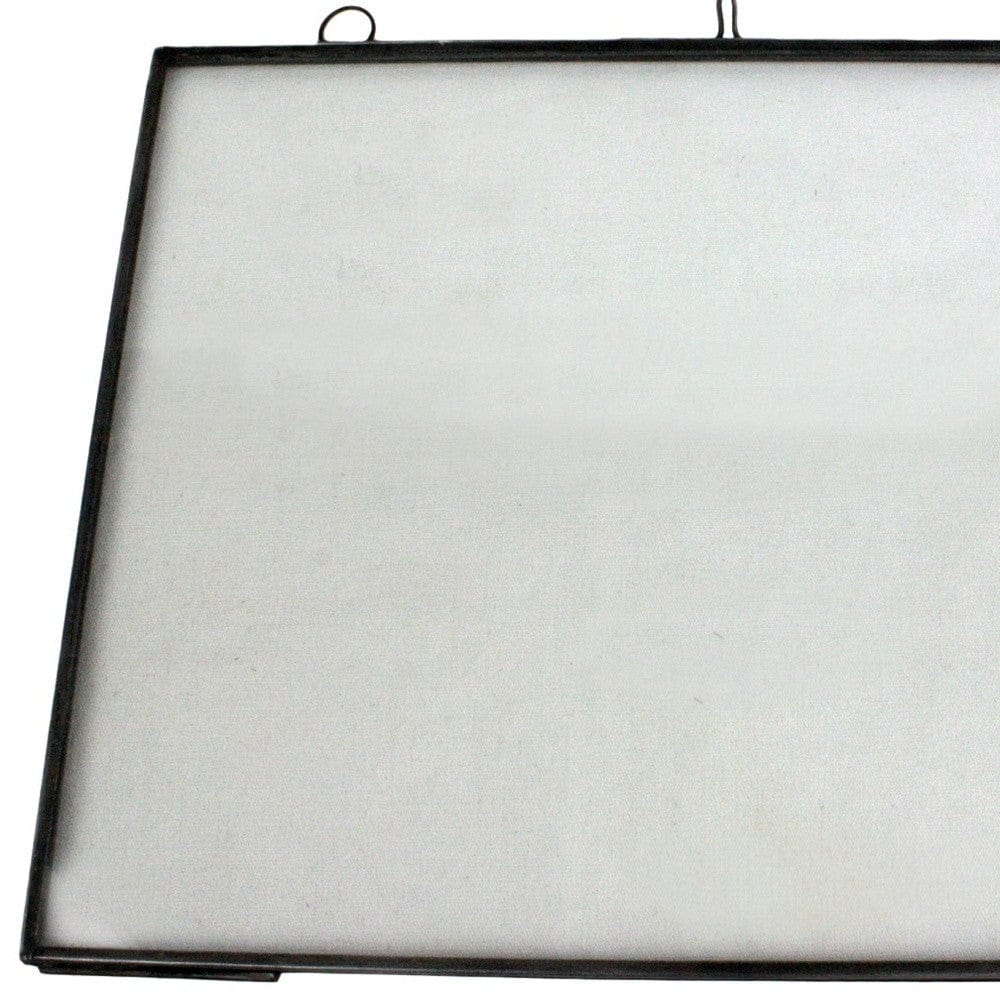 8.5" x 11" Black Metal Hanging Picture Frame - Homeroots