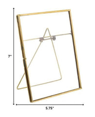 5" x 7" Gold Metal Tabletop Picture Frame - Homeroots
