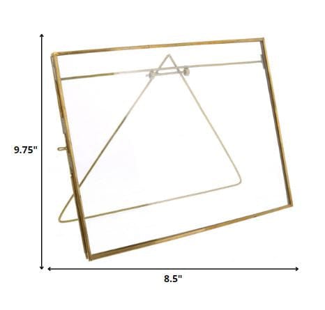 Multiple Sizes Gold Metal Tabletop Picture Frame - Homeroots