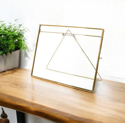 Multiple Sizes Gold Metal Tabletop Picture Frame - Homeroots