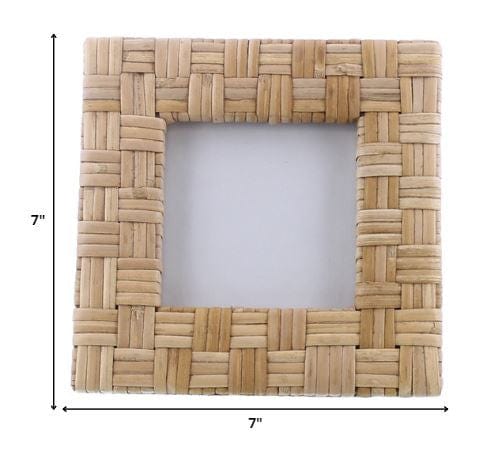 4x4 Woven Bamboo Square Frame - Homeroots