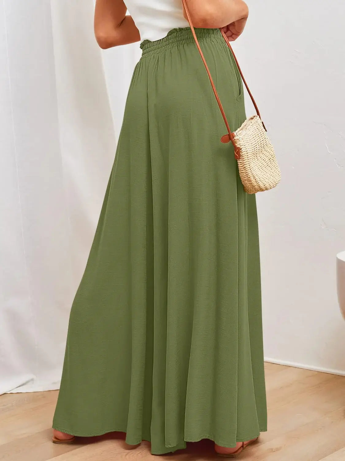 Wide Leg Pants with Pockets - Trendsi - Flyclothing LLC