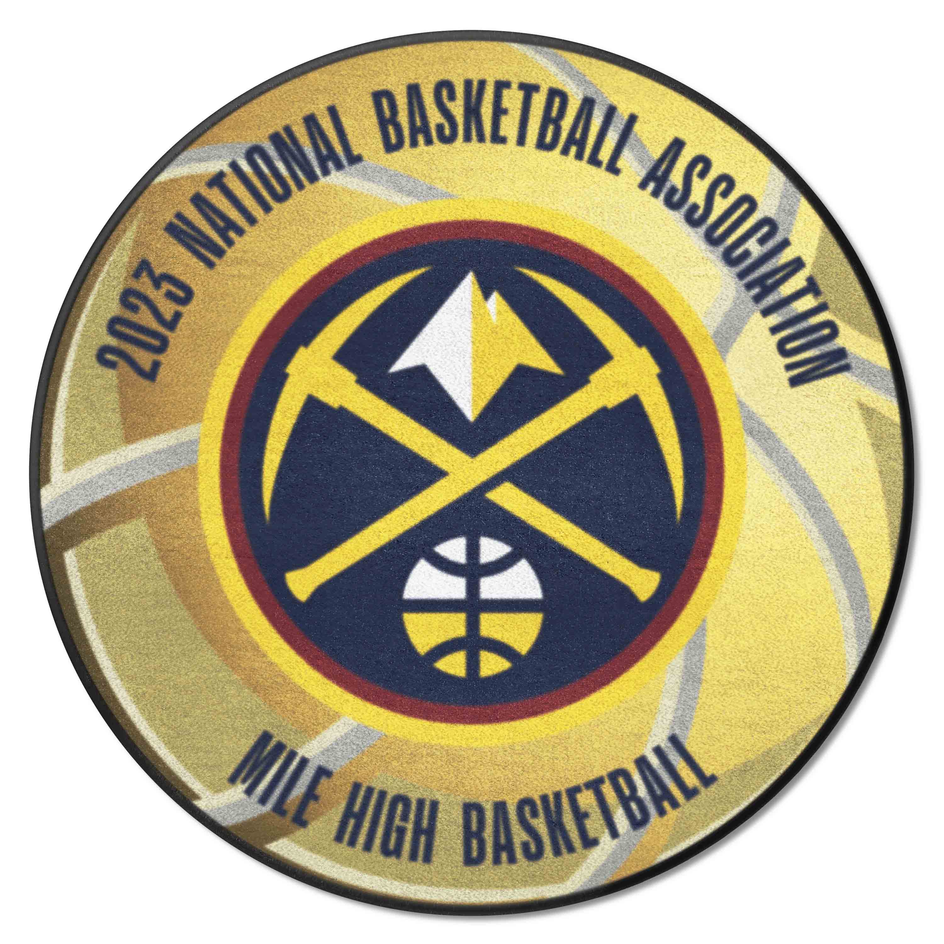 Denver Nuggets 2023 NBA Finals Champions Basketball Rug - 27in. Diameter - Denver Nuggets