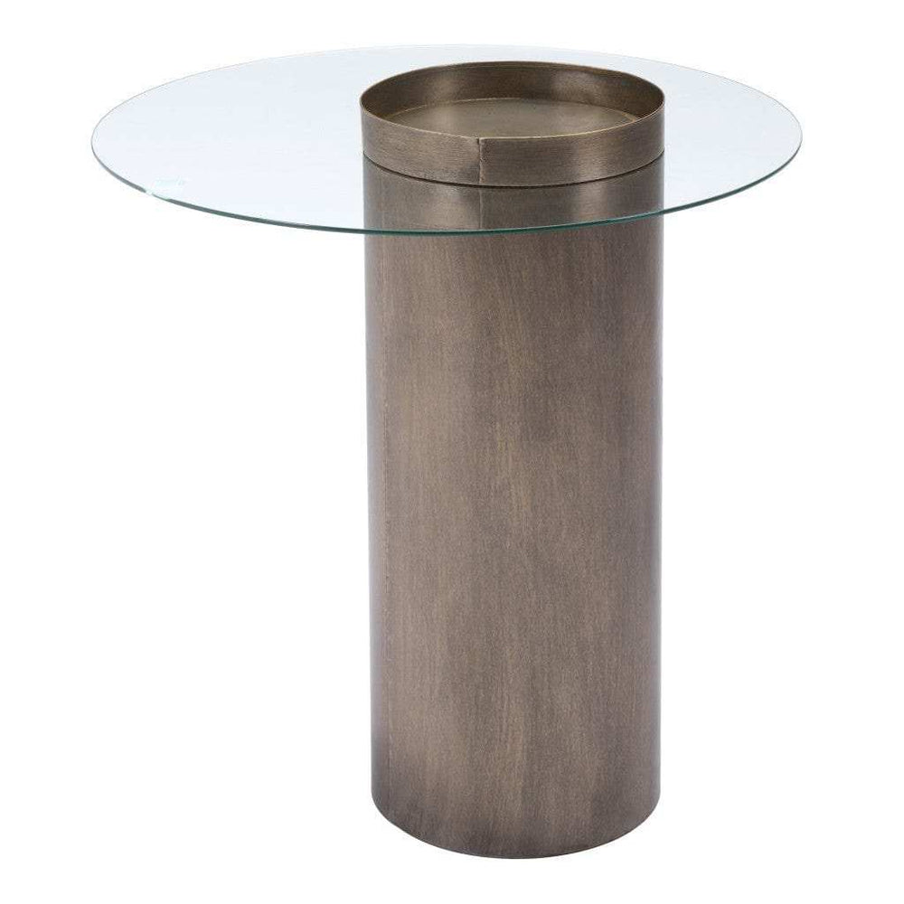 Contemporary Antique Gold End Table - Homeroots - Flyclothing LLC