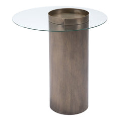 Contemporary Antique Gold End Table - Homeroots