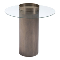 Contemporary Antique Gold End Table - Homeroots