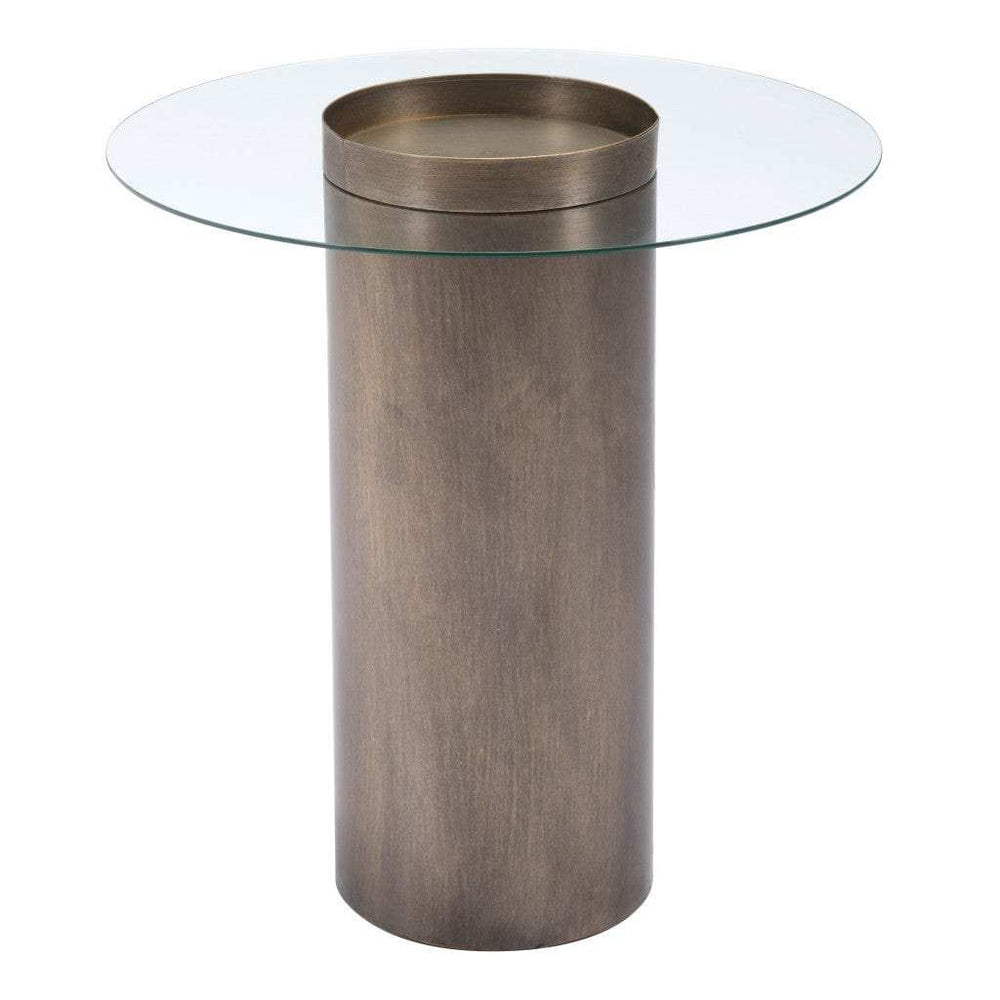 Contemporary Antique Gold End Table - Homeroots - Flyclothing LLC