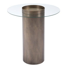 Contemporary Antique Gold End Table - Homeroots