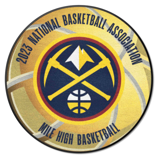 Denver Nuggets 2023 NBA Finals Champions Basketball Rug - 27in. Diameter - Denver Nuggets