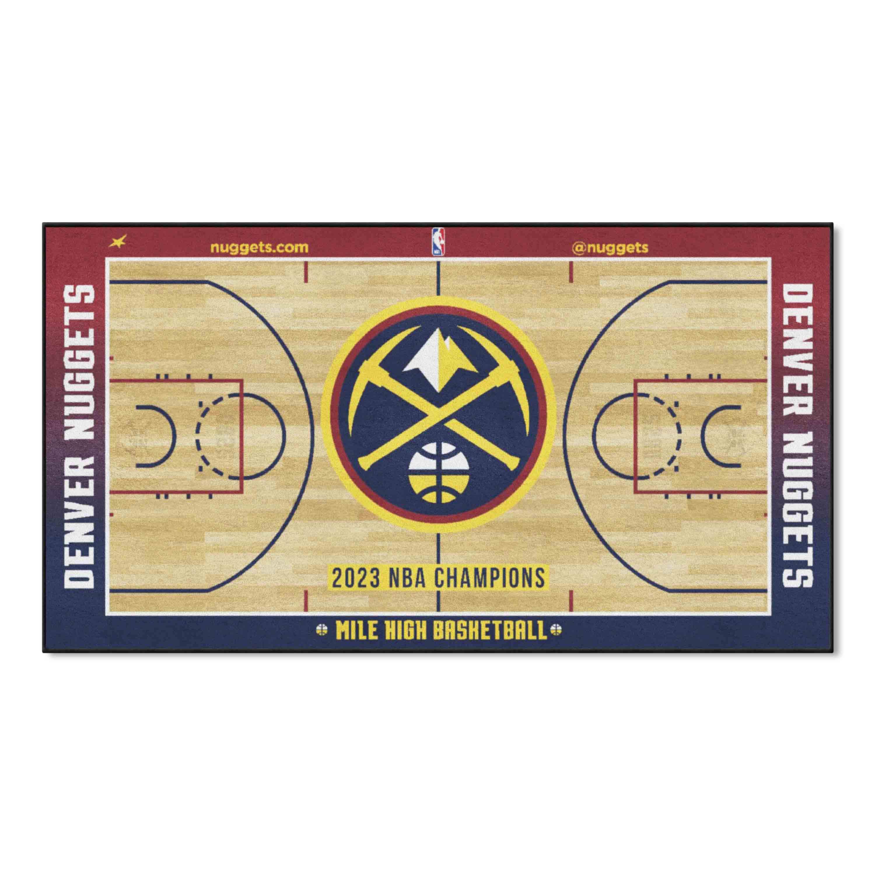 Denver Nuggets 2023 NBA Finals Champions Large Court Runner Rug - 30in. x 54in. - Denver Nuggets